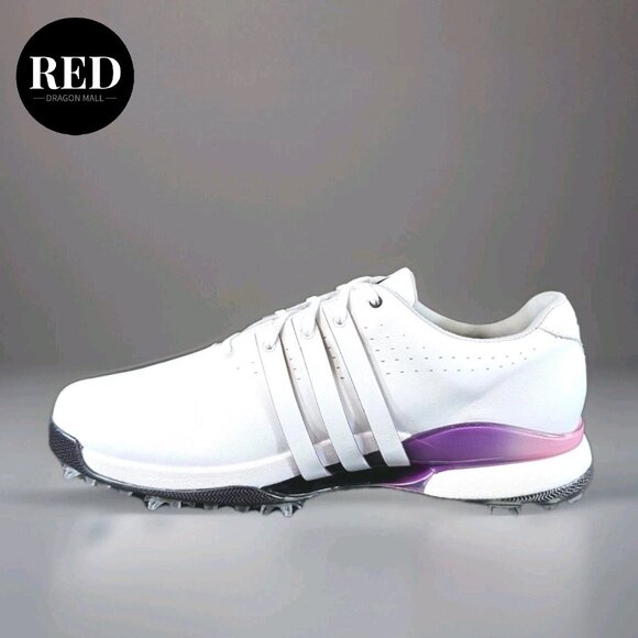 Adidas Tour360 24 Golf Shoes White Shadow Fig Black IE3366 - Men's Size 11 - Picture 10 of 15